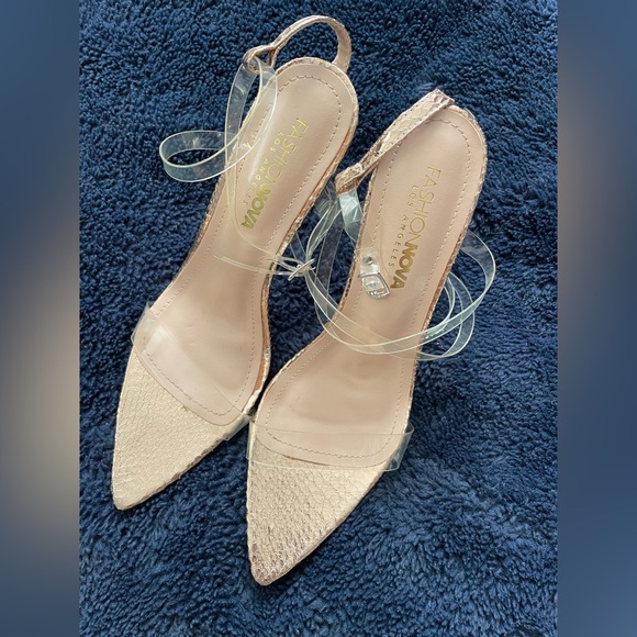 Fashion Nova Rose Gold Women's Heels - Picture 2 of 7
